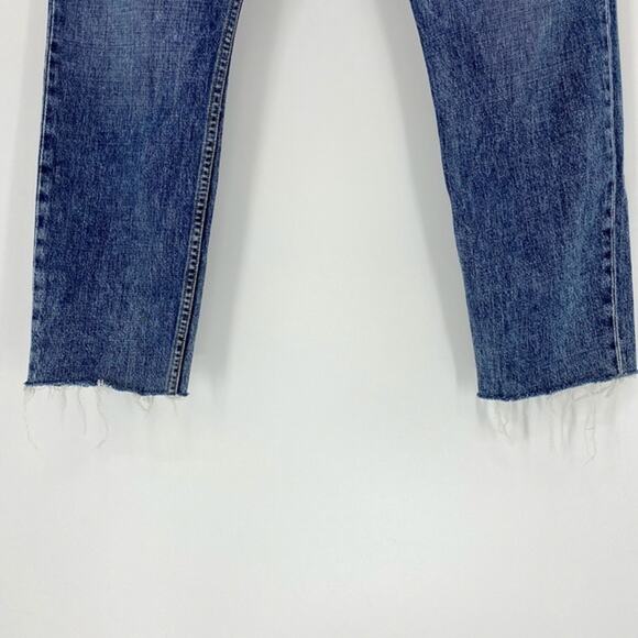 New GRLFRND Jeans Karolina High Waist Size 32 Skinny Raw Hem Crop Button Fly - Picture 6 of 14